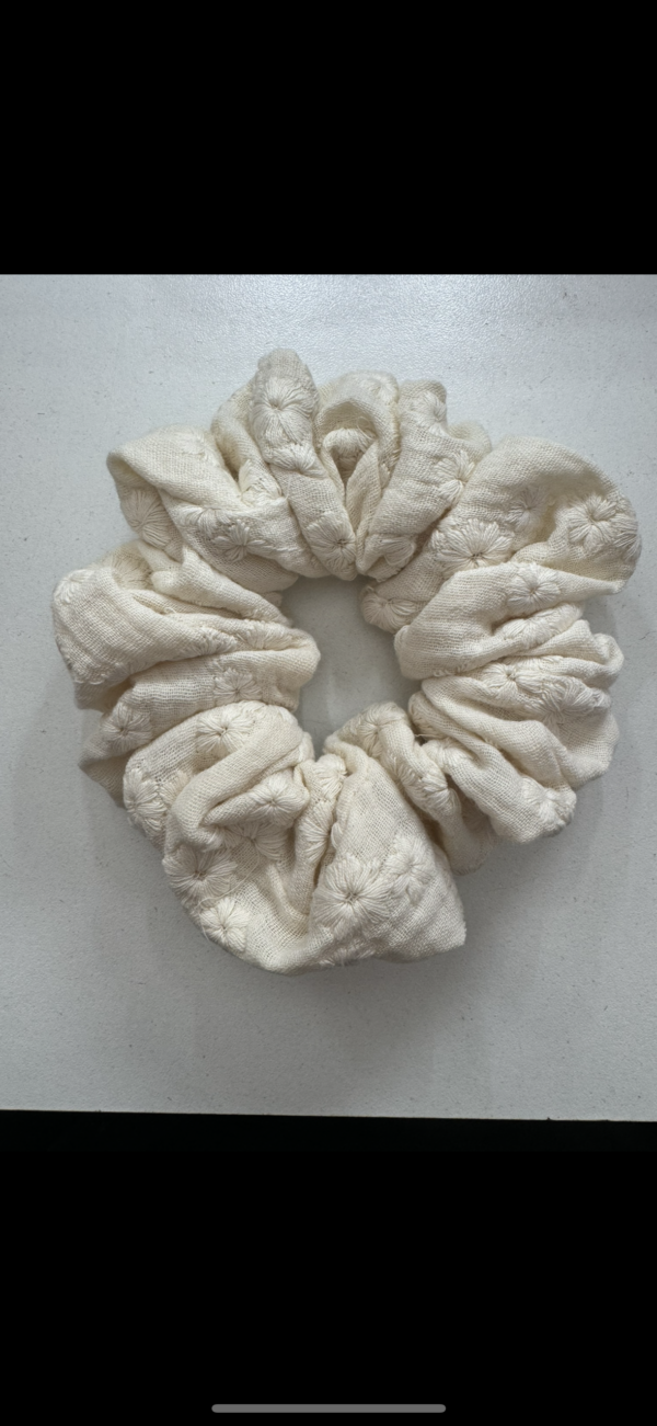 Scrunchie embroidery naturel - Afbeelding 2