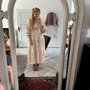 Smocked dress flower field
