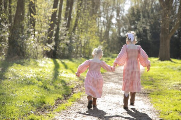 Kids Smocked dress pink gingham - Afbeelding 2