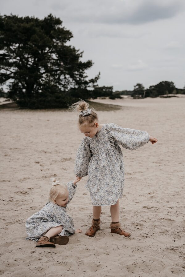Kids dress boho blue flowers - Afbeelding 2