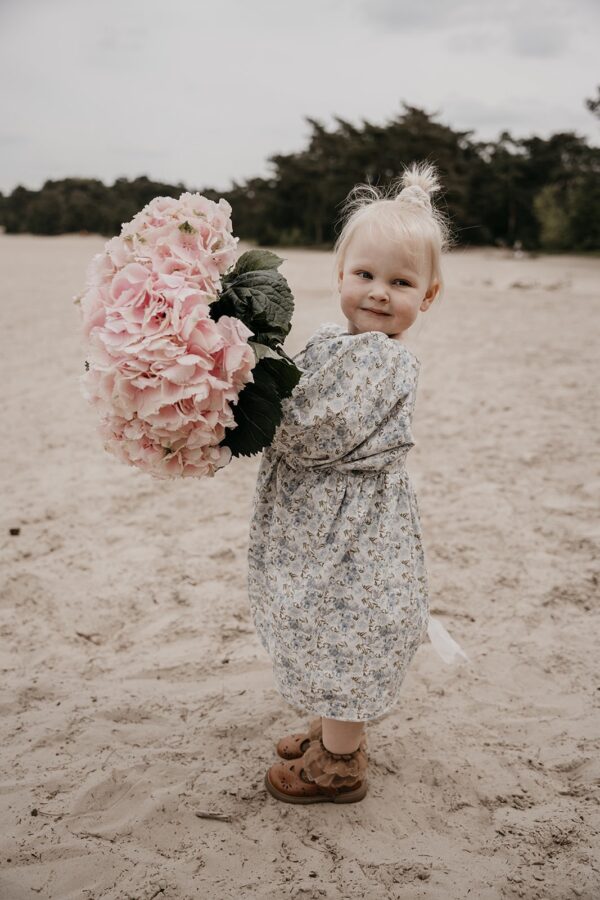 Kids dress boho blue flowers - Afbeelding 3
