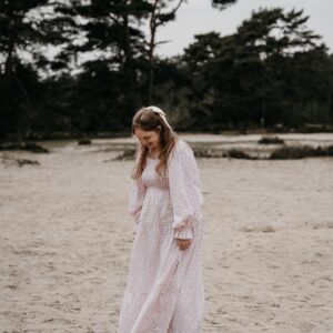 Smocked dress pink roses