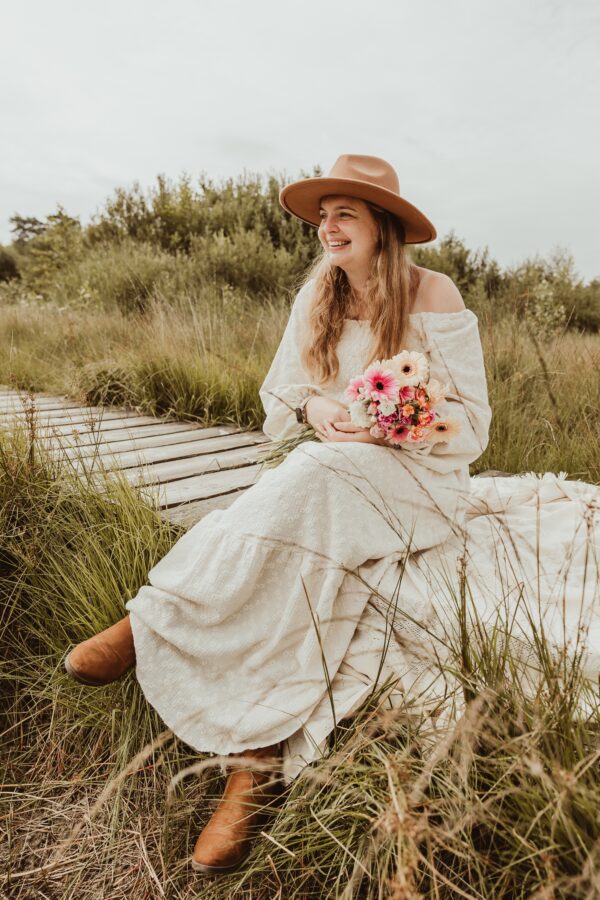 Smocked dress embroidery naturel - Afbeelding 2