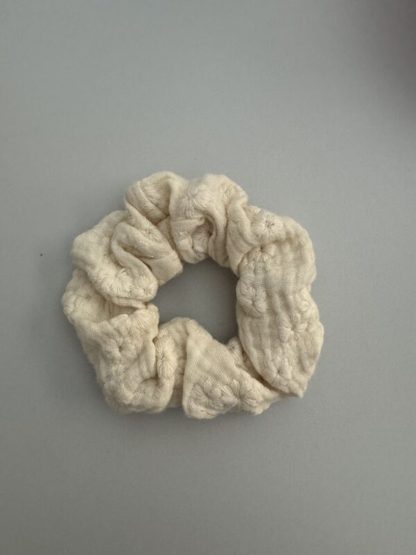 Kids Scrunchie embroidery naturel - Afbeelding 3