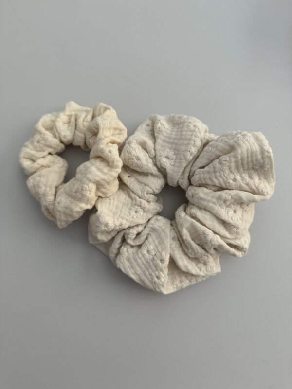 Kids Scrunchie embroidery naturel - Afbeelding 2