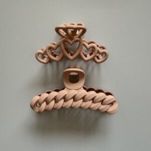 Twee haarclips oud roze