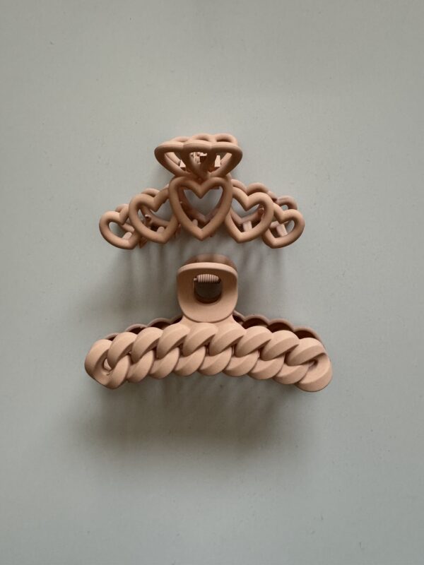 Twee haarclips oud roze