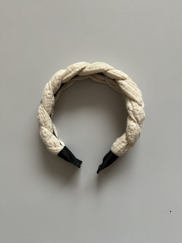 Vlechthaarband embroidery naturel kids