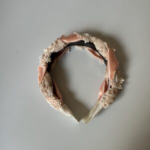 Vlechthaarband pink beads