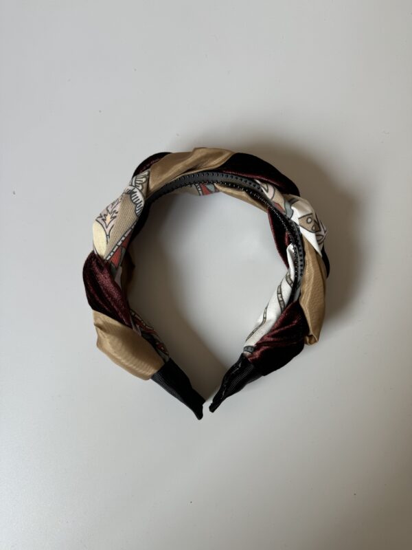 Vlechthaarband brown combi - Afbeelding 2