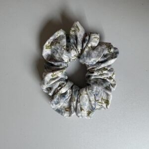 Scrunchie bleu vintage flowers