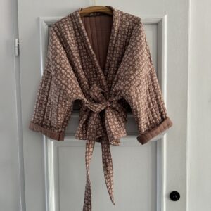 Kimono Jacket Brown flowers