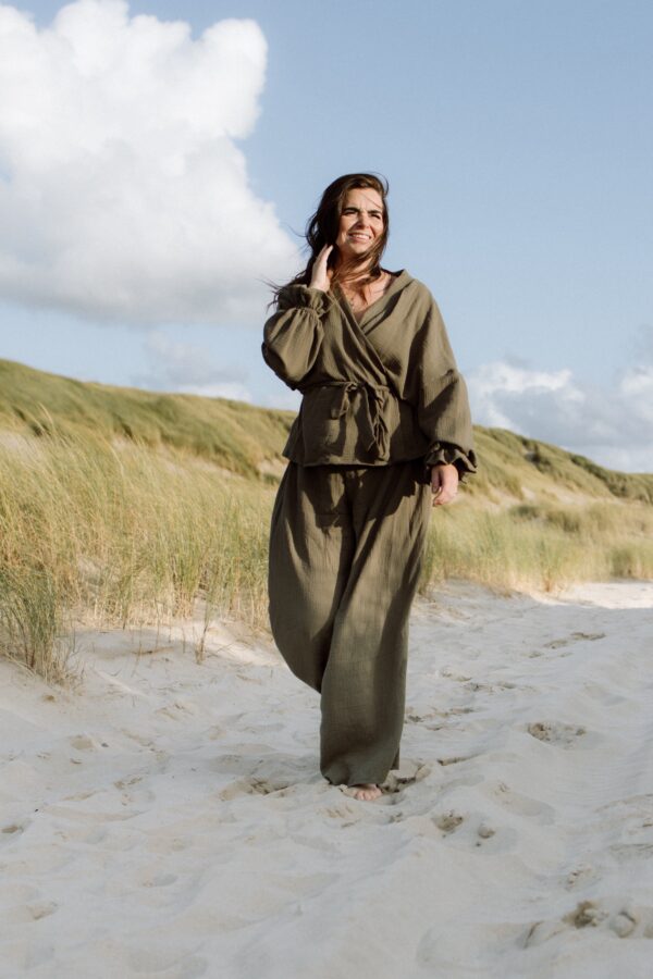 Kimono Suit olive green