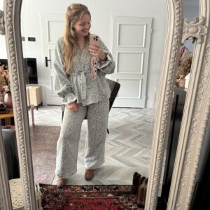 Kimono Suit little twig aqua