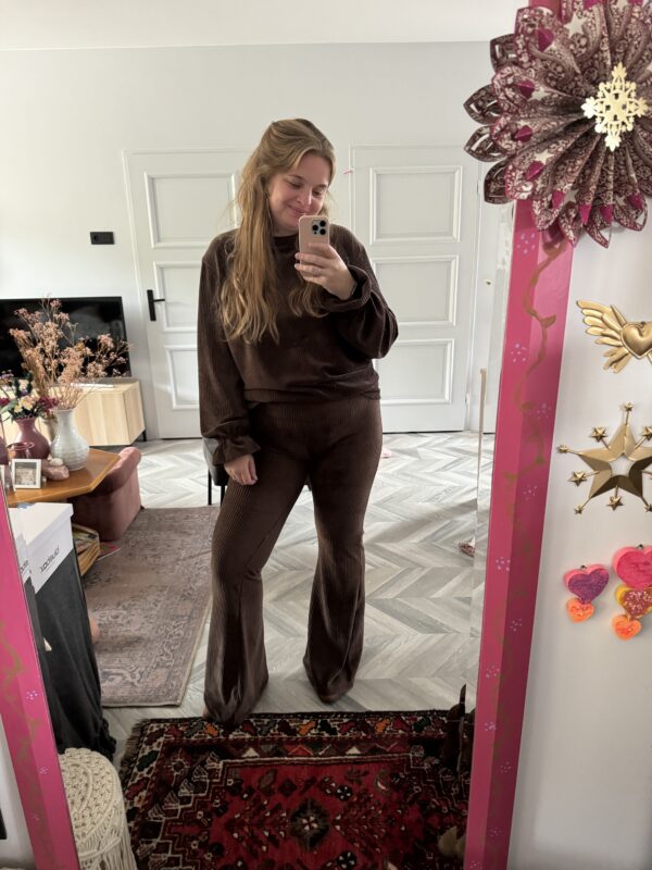 Velvet brown suit