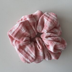 Scrunchie gingham pink