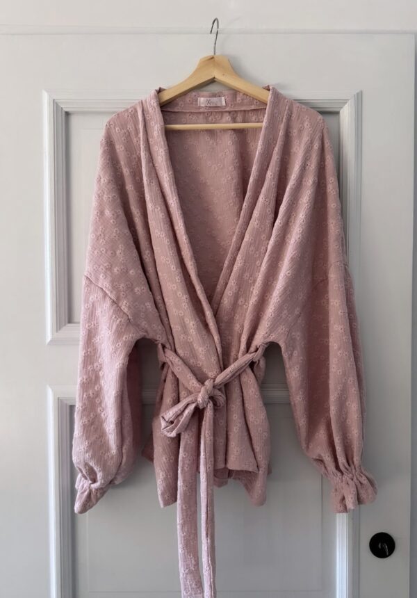 Kimono embroidery pink - Afbeelding 2