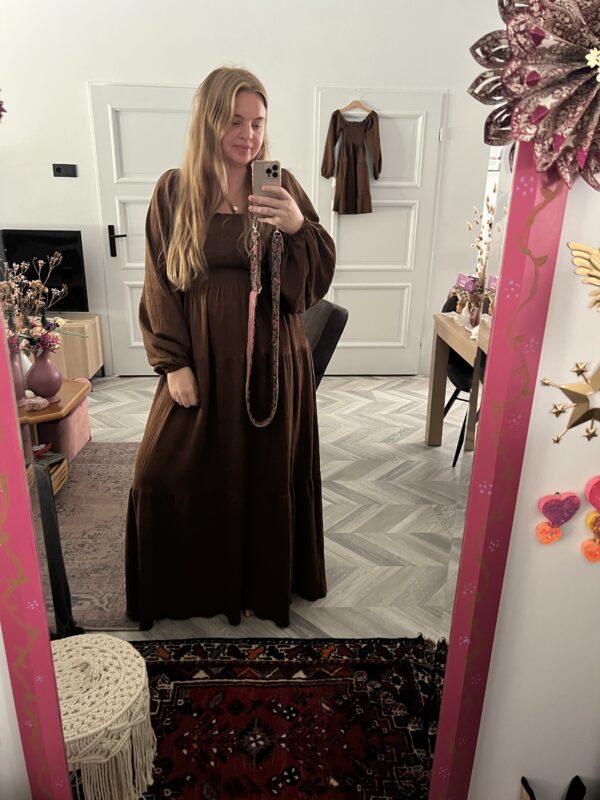 Smocked dress brown - Afbeelding 2