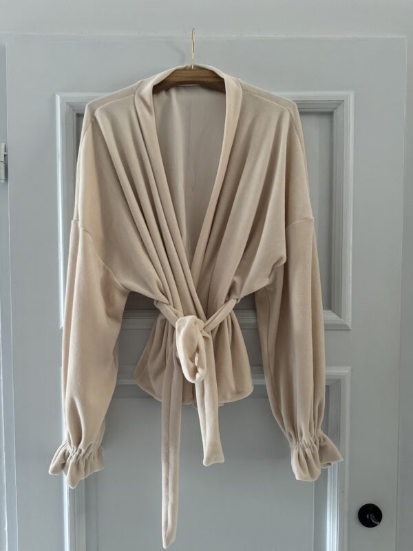 Kimono beige velvet - Afbeelding 2