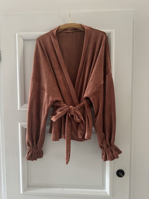 Kimono pink clay velvet - Afbeelding 2