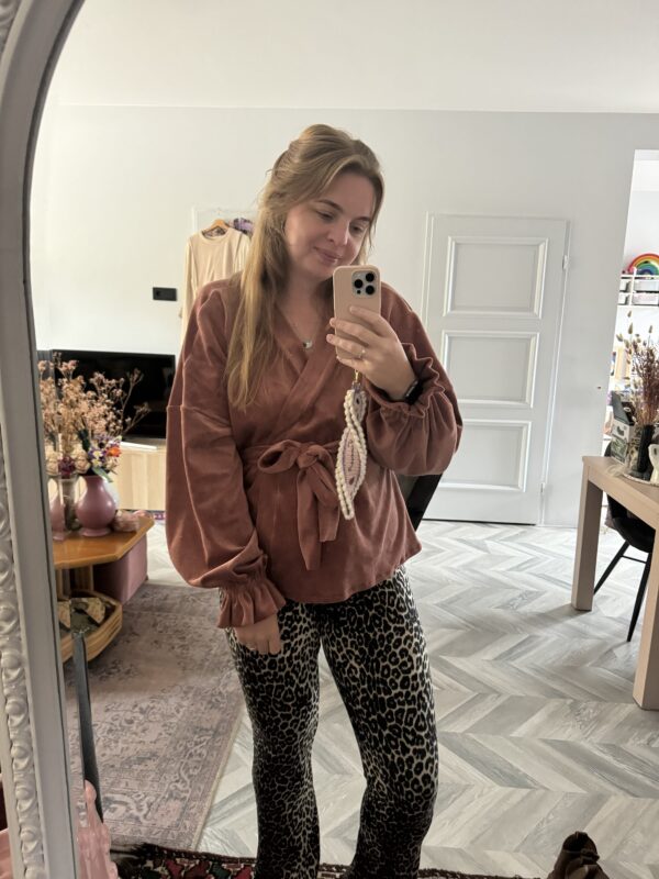 Kimono pink clay velvet