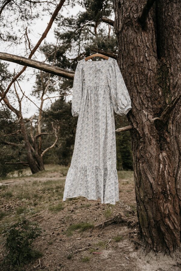 Dress boho flowers blue - Afbeelding 2