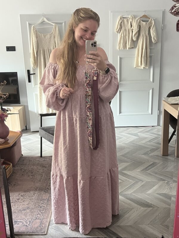 Smocked embroidery pink - Afbeelding 3