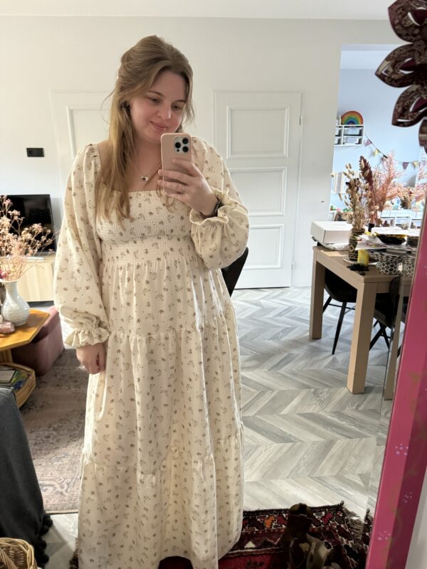 Smocked dress mini flowers