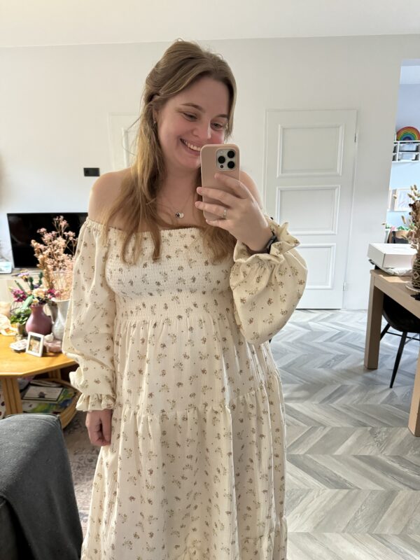 Smocked dress mini flowers - Afbeelding 2