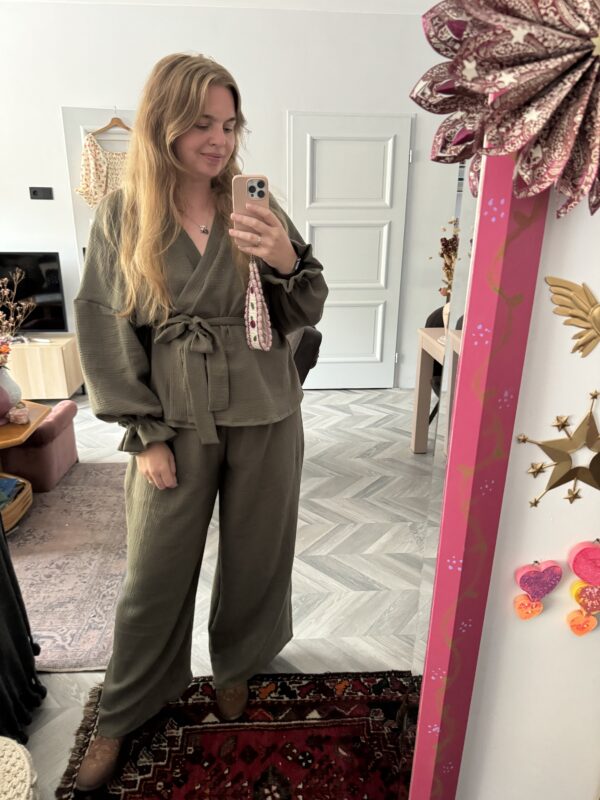 Kimono Suit olive green - Afbeelding 3