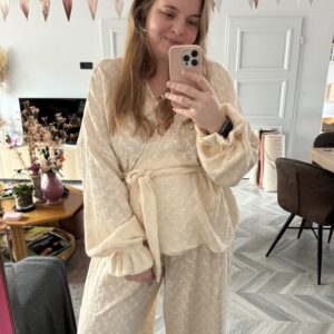 Kimono Suit embroidery naturel