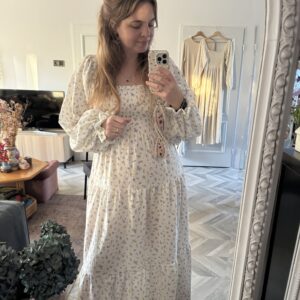 Smocked dress flowers pastel