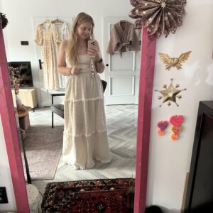 Rok embroidery lace ruffle