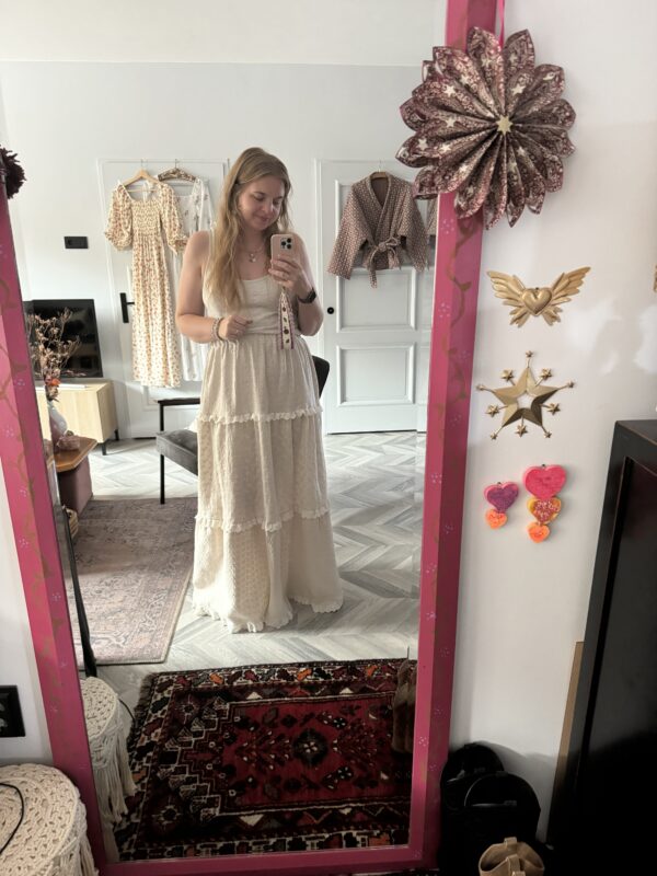 Rok embroidery lace ruffle